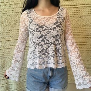 Full Tilt White Lace Top 💫